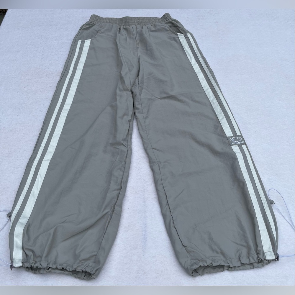 Dazy Unlined Joggers Pants White Stripes Not Just Any Girl NWT Elastic Waist